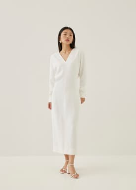 Izobel Padded Tailored Column Midaxi Dress