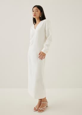 Izobel Padded Tailored Column Midaxi Dress