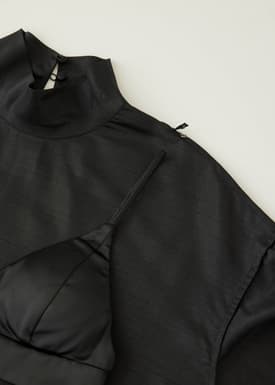 Annalie Organza Turtleneck Blouse