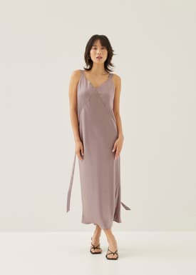 Mariette Satin Column Midaxi Dress