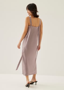Mariette Satin Column Midaxi Dress