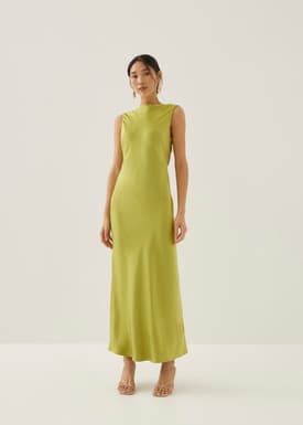 Maizie Padded Drape Maxi Dress