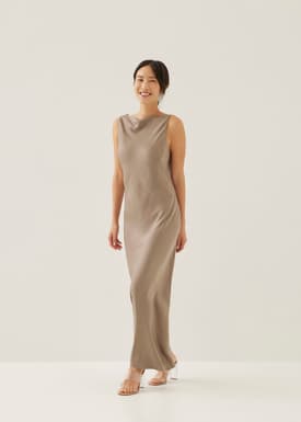 Maizie Padded Drape Maxi Dress