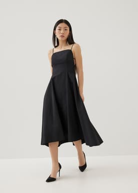 Ares Padded Fit & Flare Midi Dress