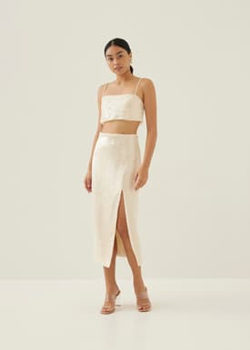 Lanley Sequin Column Midaxi Skirt