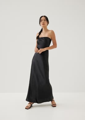 Gwenna Padded Bias Cut Maxi Dress