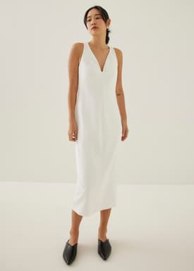 Cera Classic Column Midi Dress