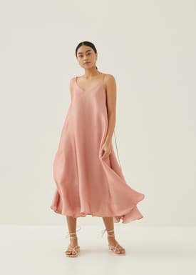 Lyndie Iridescent Trapeze Midaxi Dress