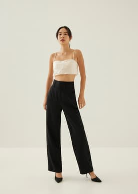 Lanley Padded Sequin Crop Camisole Top