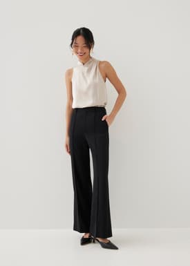 Lorie Pleated Tailored Straight Leg Pants
