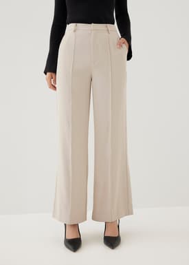 Lorie Pleated Tailored Straight Leg Pants