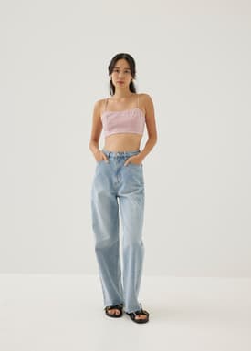 Cassia Organza Crop Camisole Top