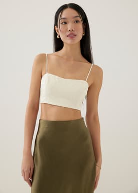 Cassia Organza Crop Camisole Top