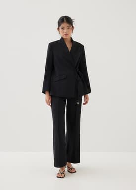 Lorie Asymmetric V-neck Blazer