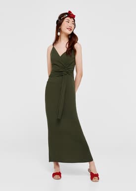 Jada Tie Front Maxi Dress