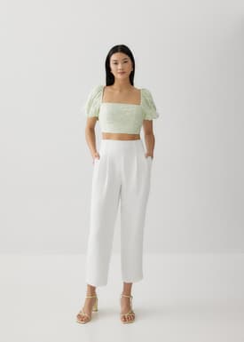 Aurea High Waist Peg Leg Pants