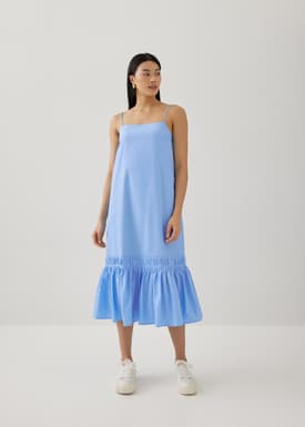 Adrianne Ruched Trapeze Dress