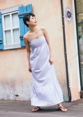 Graciela Padded Broderie Peplum Dress