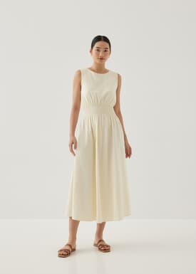 Ariza Cotton Fit & Flare Midaxi Dress