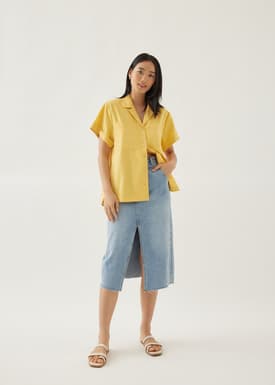 Ferica Linen Boxy Shirt