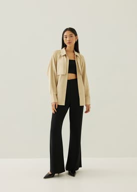 Finley Rayon Trench Shirt