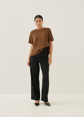 Merlie Relaxed Satin Shell Top