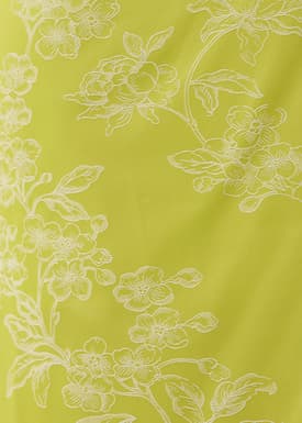 Inna Asymmetric Satin Pencil Skirt in Opulent Florals