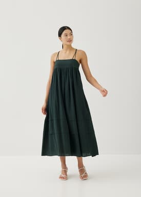 Bryle Textured Cotton Midaxi Dress