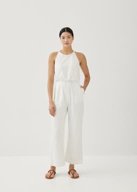 Birdie Textured Cotton Jumpsuit