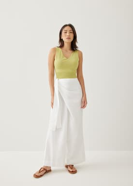 Derya Cotton Wide Leg Pants