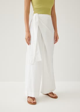 Derya Cotton Wide Leg Pants