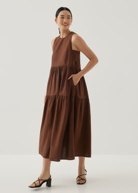 Peppa Cotton Trapeze Maxi Dress