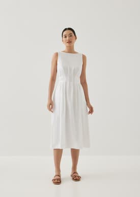 Aleeza Cotton Fit & Flare Midi Dress