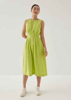 Aleeza Cotton Fit & Flare Midi Dress