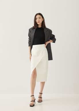 Kitty Denim Pencil Midi Skirt