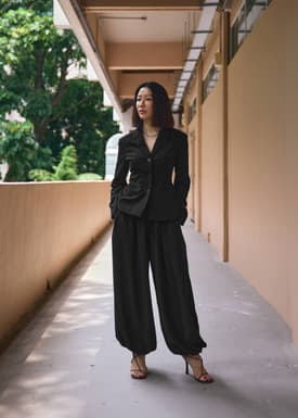 Cuffed Hem Cocoon Pants