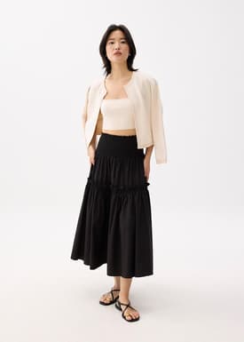 Striped Knit Crop Camisole Top