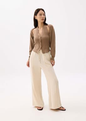 Batwing Crop Knit Cardigan
