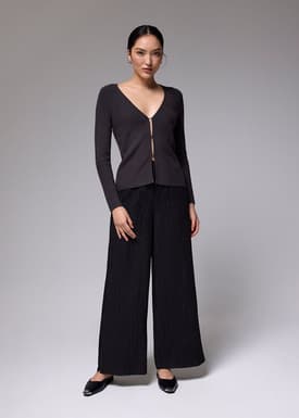 Leggy™ Crinkled High Waist Wide Leg Pants