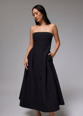 Fit & Flare Tube Midaxi Dress