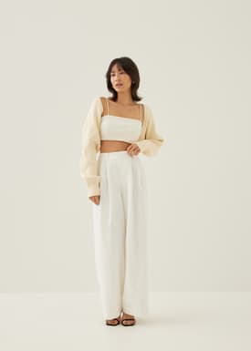 Delphia Cropped Knit Cardigan