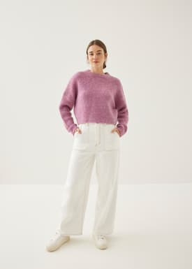 Jennie Relaxed Fuzzy Knit Sweater
