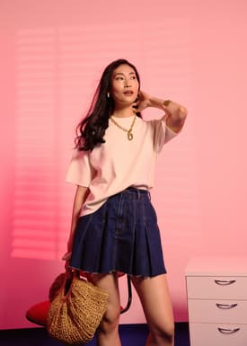 Mia Relaxed Knit Mock Neck Tee