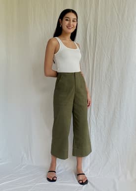 Peanne Cotton Wide Leg Culottes