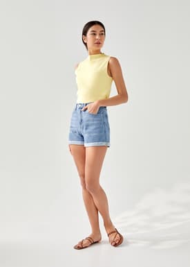 Nelly Cuffed Denim Shorts