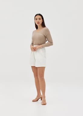 Lauren V-neck Knit Top