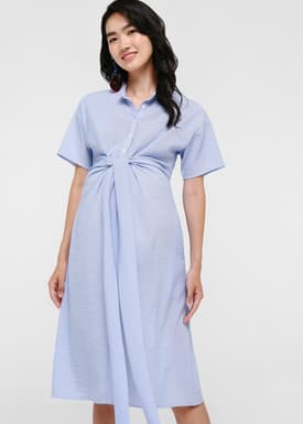 Rubina Tie Front Midi Dress