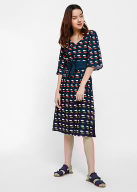 Etta Printed Kimono Dress