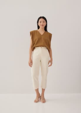 Aurelie High Rise Straight Crop Jeans