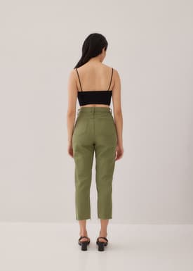 Aurelie High Rise Straight Crop Jeans